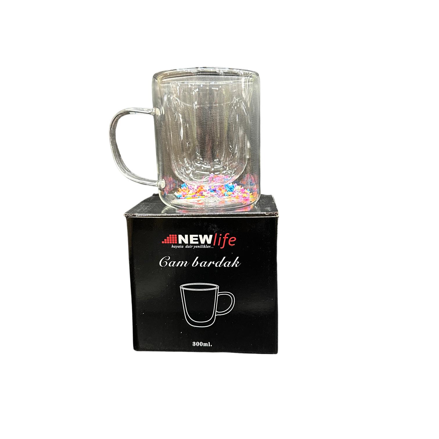ÇALKAN 300 ML KULPLU ÇIÇEKLI CIDARLI BARDAK *48