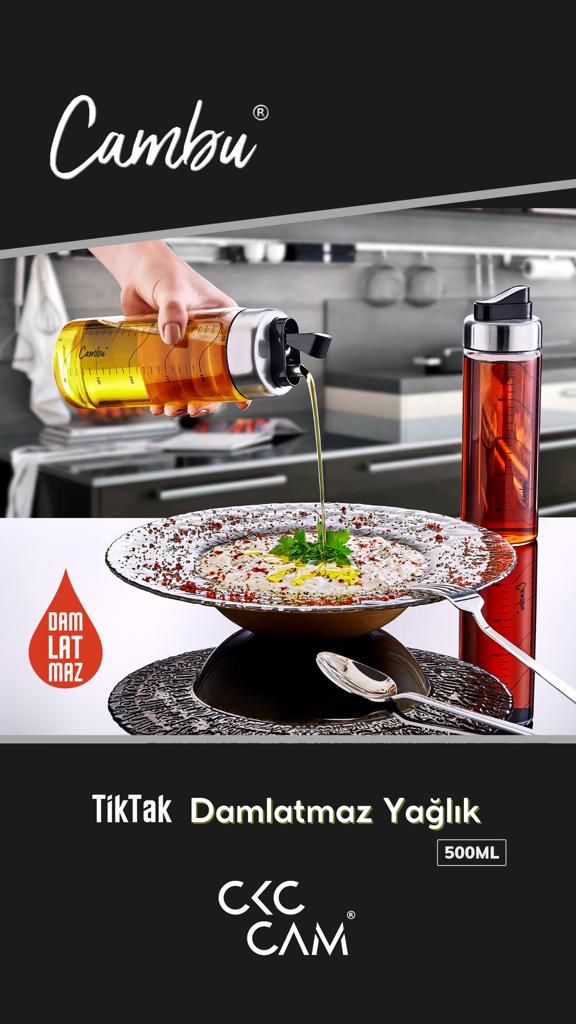 CKC 500 ML TIK TAK BOROSILIKAT CAM YAGLIK *24