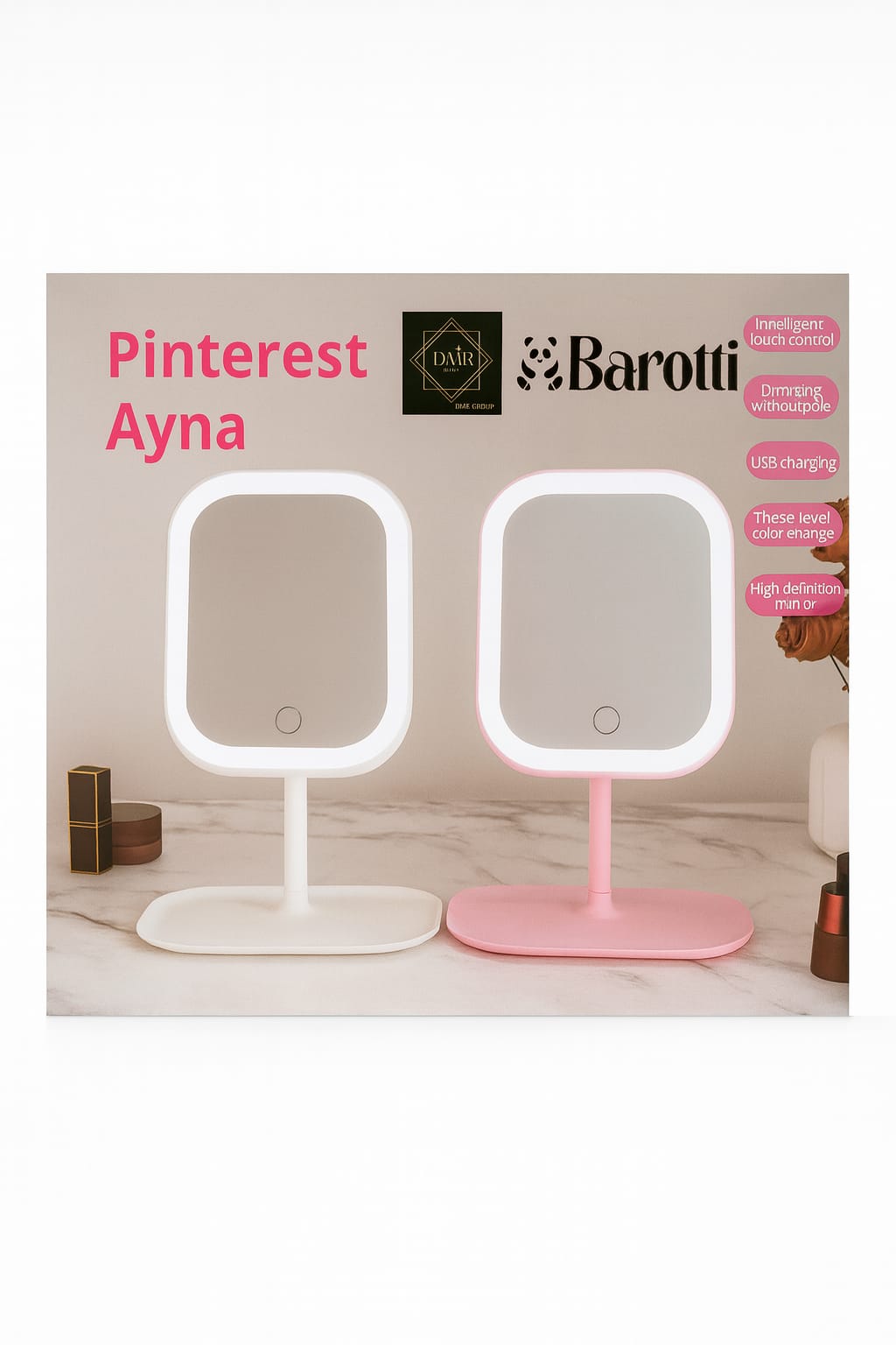 DMR KARE ISIKLI MAKYAJ AYNA *60