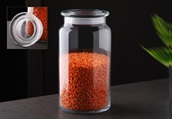 GÖNÜL CAM KAPAKLI CAM KAVANOZ 1,3 LT. *12
