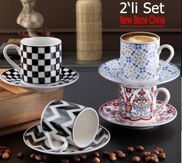 GÖNÜL PORSELEN 2  LI KAHVE FINCAN TAKIMI *36