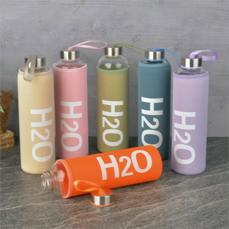 TOHANA H2O PASTEL KILIFLI 600 ML CAM MATARA *24