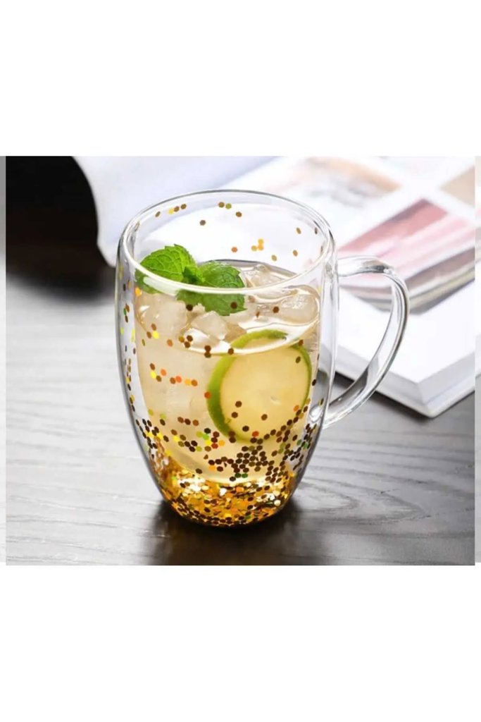 BY COMO KULPLU SIMLI CAM BARDAK 350 ML. *60