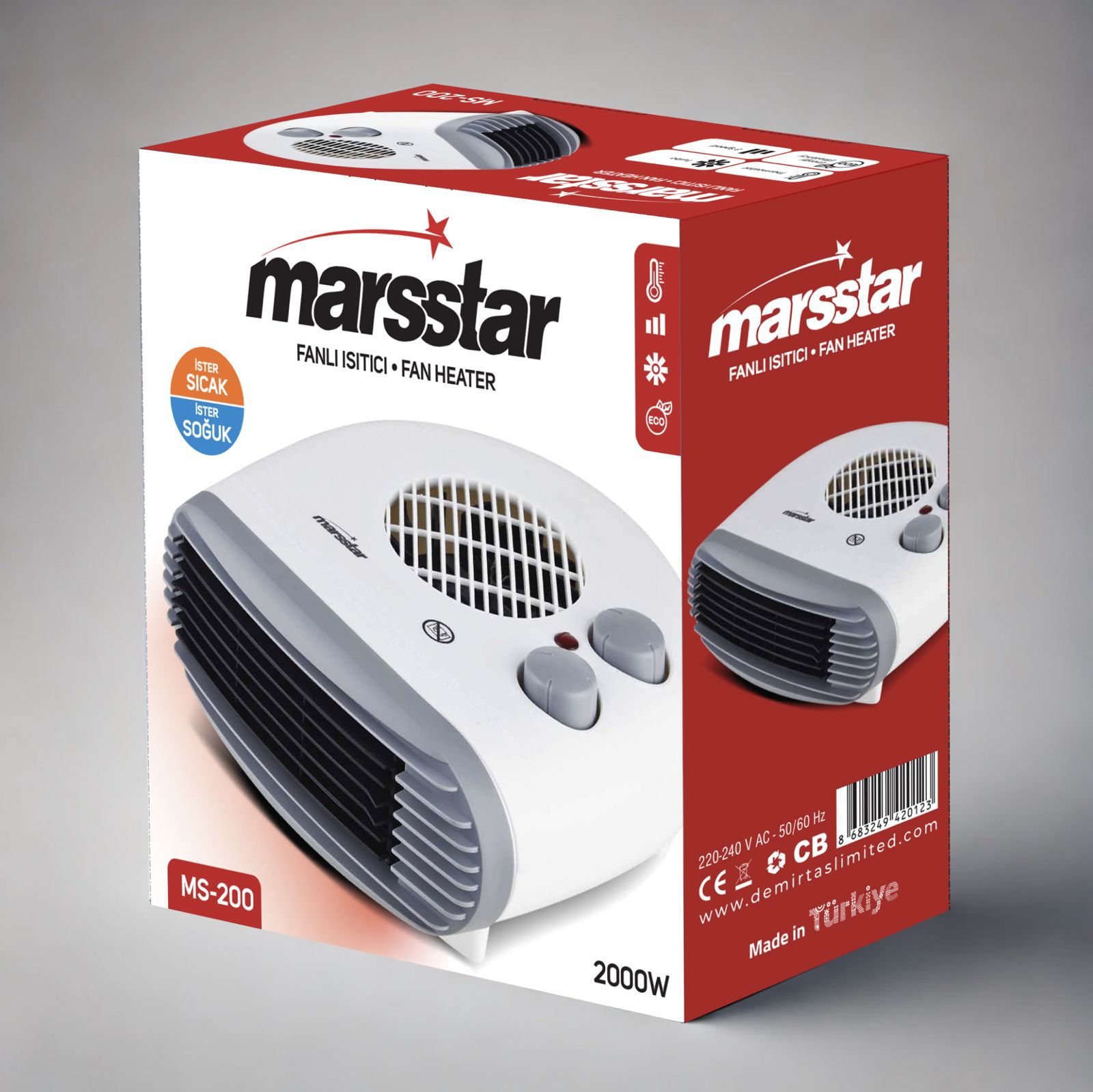 MARSSTAR KUTU FAN ISITICI SOBA *6