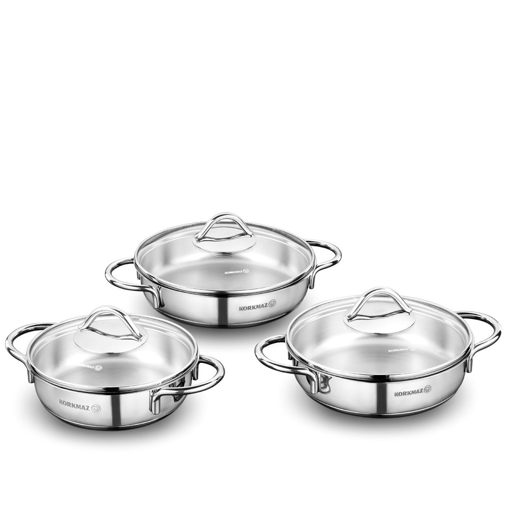 KORKMAZ TOMBIK 6 PARÇA OMLET SETI *16*18*20  *4