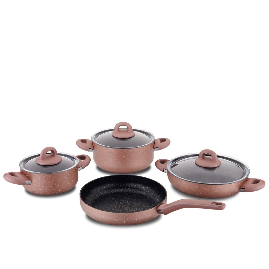 KORKMAZ BELLA GRANIT ROSE GOLD TENCERE SETI *2