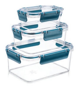 SOFT 3 LÜ SET DIKDÖRTGEN 375-900-1700 ML CHEF BOX