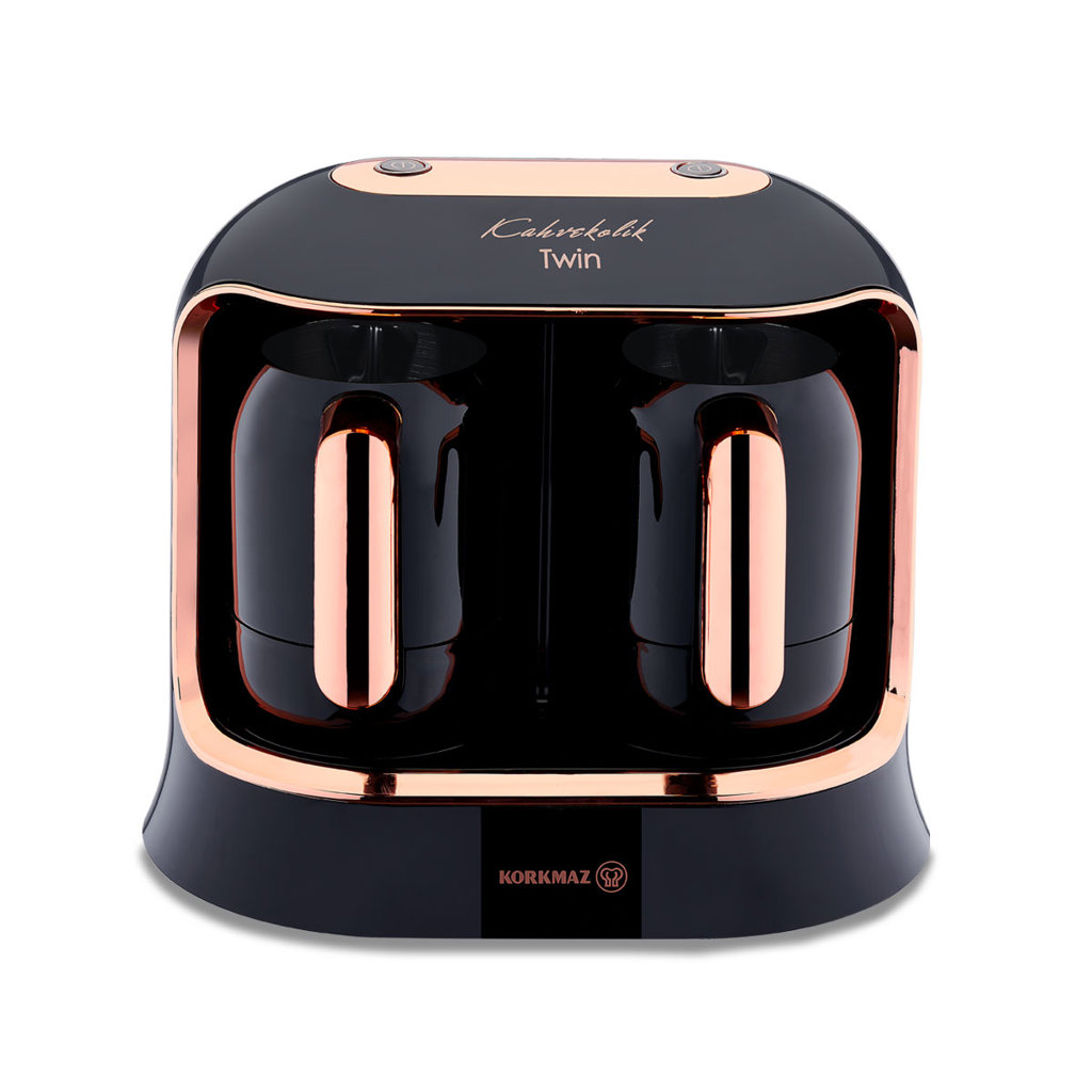 KORKMAZ KAHVEKOLIK SIYAH/ ROSEGOLD DELUXE TWIN *4