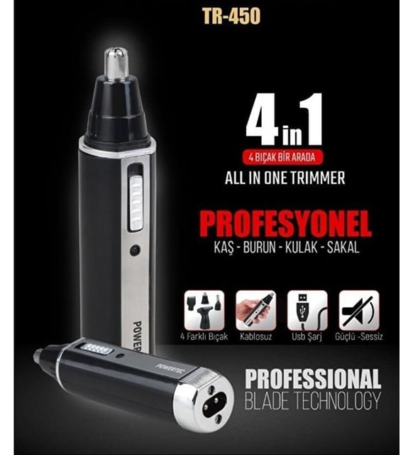 POWERTEC 4 IN 1 KAS BURUN KULAK MAKINESI *10