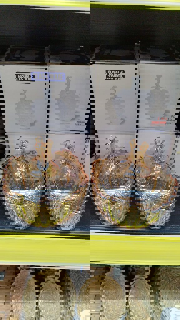 YAKUT BAL RENK LÜX KAPAKLI CAM SEKERLIK *36