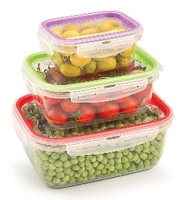 ÇI·FT RENK KAPAKLI KI·LI·TLI· SAKLAMA KABI 3'LÜ SE