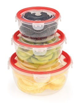 ÇI·FT RENK KAPAKLI YUVARLAK SAKLAMA KABI 3'LÜ KÜÇÜ