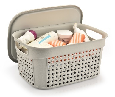 VI·NTAGE DESEN KAPAKLI SEPET 9 L.0 -M1176 *24