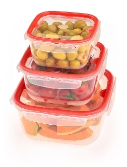 ÇI·FT RENK KARE KAPAKLI KI·LI·TLI· SAKLAMA KABI 3'