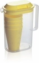 OVAL SÜRAHI· + 4 BARDAK 2 LT.0 -M550 *24