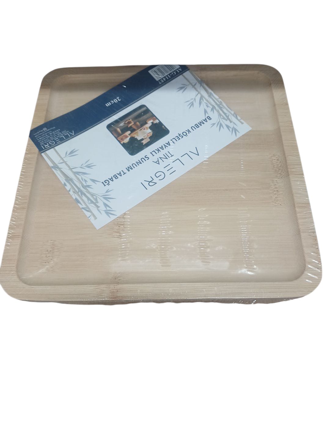 ALLEGRI BAMBU 20CM KARE AYAKLI SUNUMLUK *24