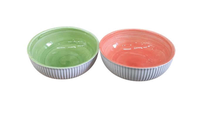 HOME SERAMIK ÇIFT RENK KASE AYAKLI 18 CM*12 