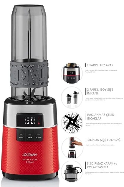 ARZUM SMOOTHIE KISISEL BLENDER 500W *4