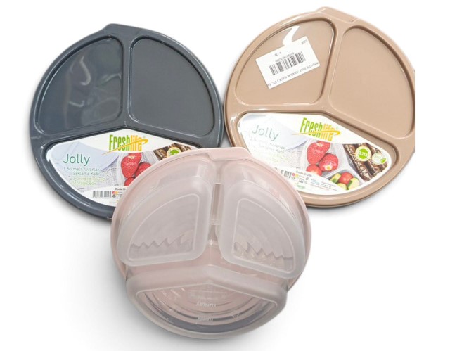 FRESHLIFE JOLLY YUVARLAK KÜÇÜK 3 BÖL. SAKLAMA SET
